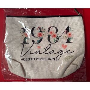 Vintage 1984 Makeup Bag Aged to Perfection‎ Birthday Cosmetic Pouch
